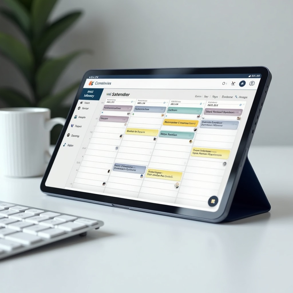 Digital calendar and scheduling application interface