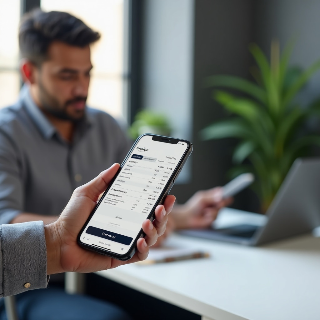 Modern digital tools and smartphone for business management