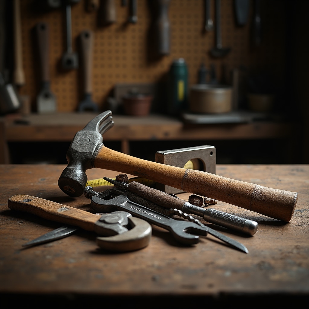 Traditional trade tools representing skilled craftsmanship